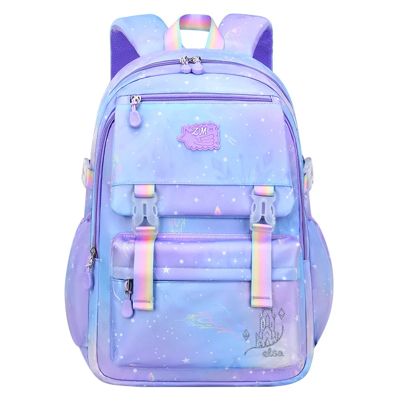 elementary school bags for girls korean style cute book bag children waterproof school backpack purple bag for kids sac mochila