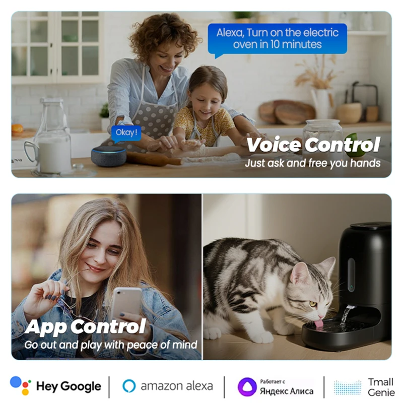 Фото Умная розетка Tuya Smartlife, Wi-Fi, удлинитель, мульти-вилка с 4 вилками, 4 USB-порта, совместимая с Alexa Google Home, умным домом №4