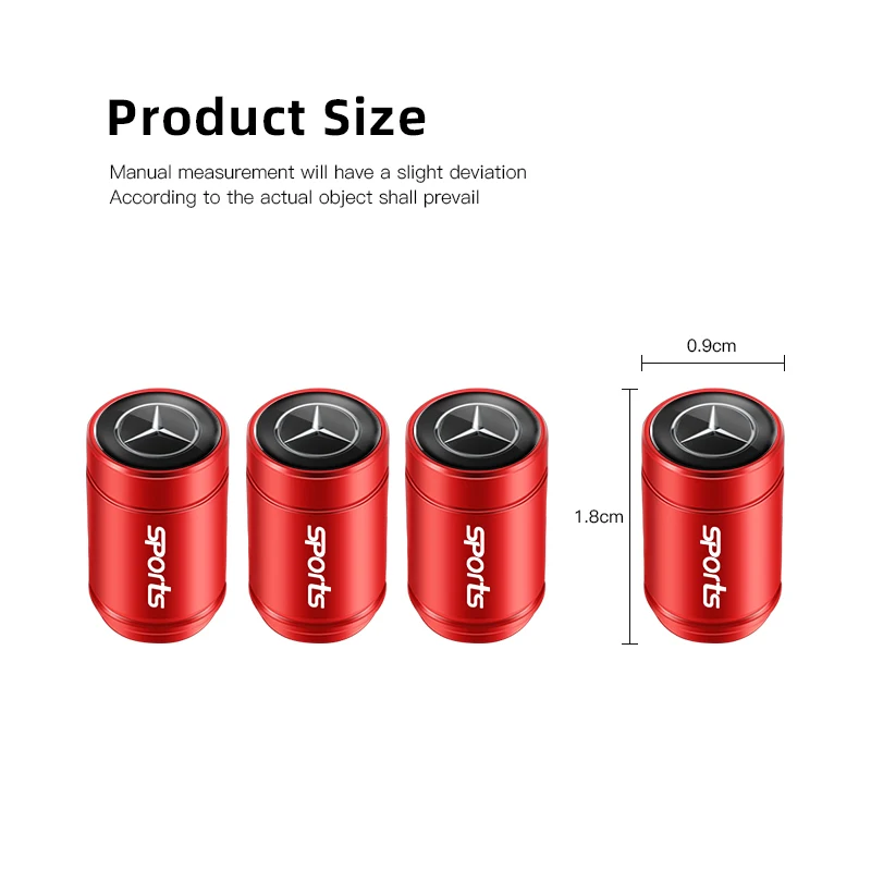 4 шт. колпачки для клапанов автомобильных шин стержней Airdust Mercedes Benz AMG W204 W205 W203 W211