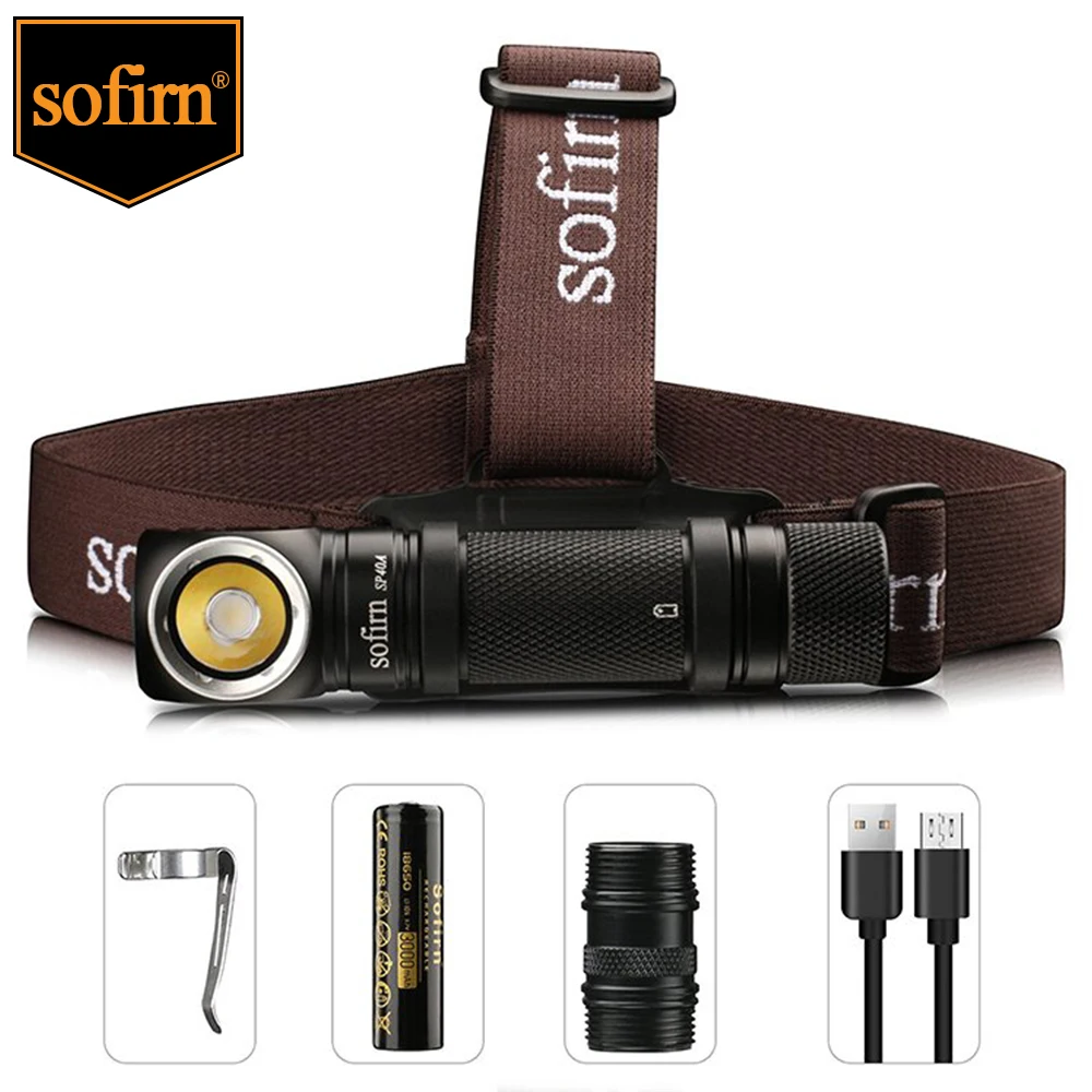 Налобный фонарь Sofirn SP40A, LH351D, 18650 лм, 18350 градусов