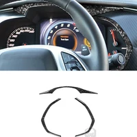 Dashboard Frame Decoration Cover Sticker Decal Trim for Chevrolet Corvette C7 2014-2019 Car Interior Accessories Carbon Fiber