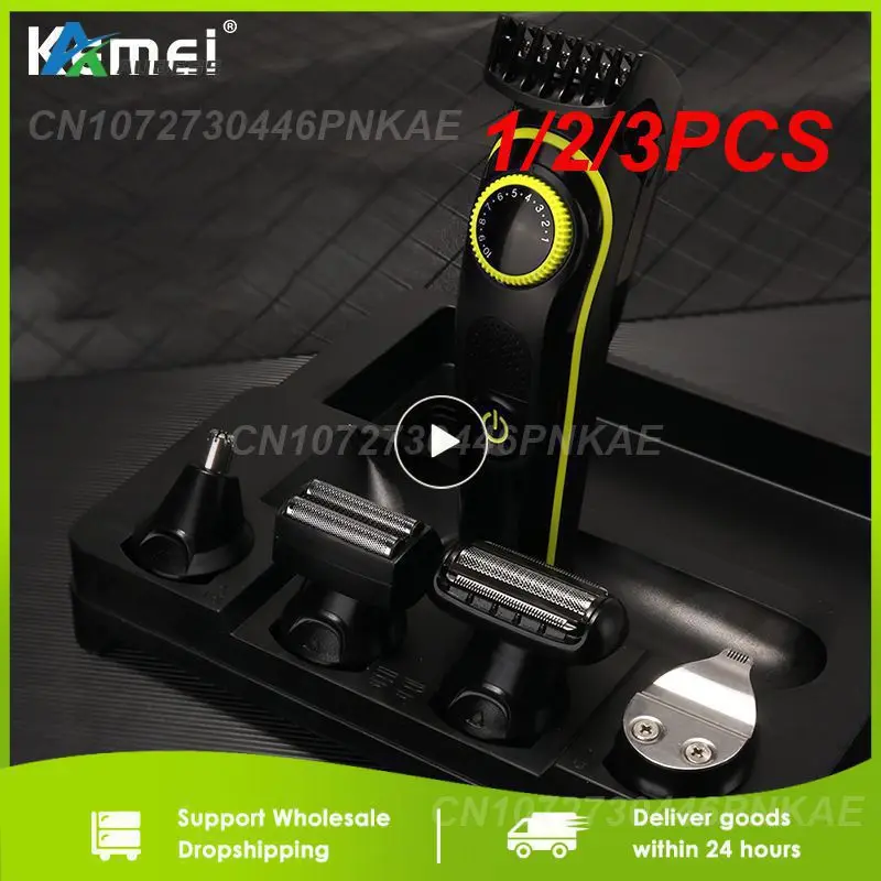 

1/2/3PCS Kemei 696 Electric Hair Clipper Multifunctional Trimmer Men Electric Shaver Razor Nose Trimmer Hair Cutting Machine