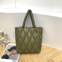 luxury padded women handbags designer quilted tote cotton shopper purses brands down space crossbody bags for women clutch lady