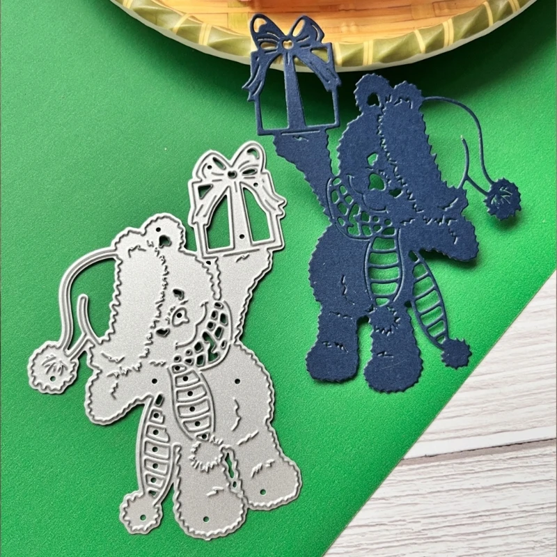 Подарочная коробка с изображением медведя металлические штампы для резки