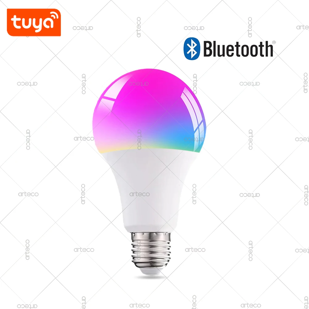 

Умная Светодиодная Лампа Tuya WiFi Bluetooth E27 15W 20W С Голосовым Управлением, Совместимая С Alexa И Google Assistant