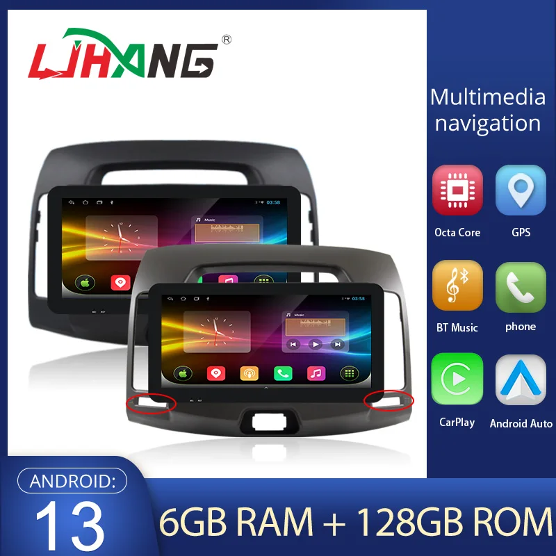 

Автомагнитола Ljhang, Android 13, 2 Din, мультимедийный видеоплеер для Hyundai Elantra 4 HD 2006-2012, GPS-навигация, Carplay 8 Гб