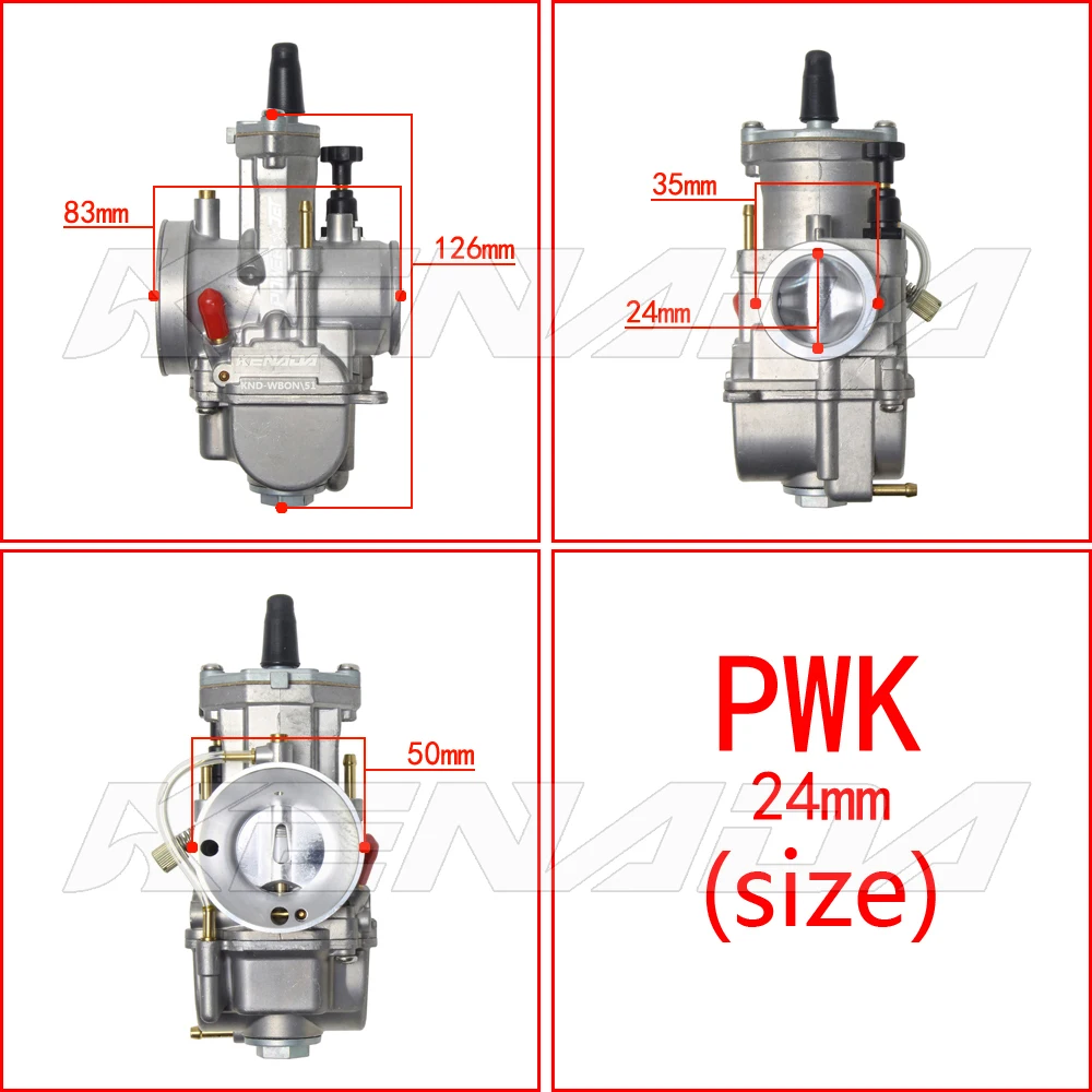 Фото Карбюратор Kenada Racing PWK21-34mm с Power Jet для 50-350cc 2/4T NSR Cr ATV, квадроциклов, картов, мотоциклов, скутеров, эндуро, мотокросса №5