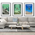 Ретро постеры и принты горного велосипеда пейзаж езды на холсте картины винтажные настенные картины для спальни украшение для дома