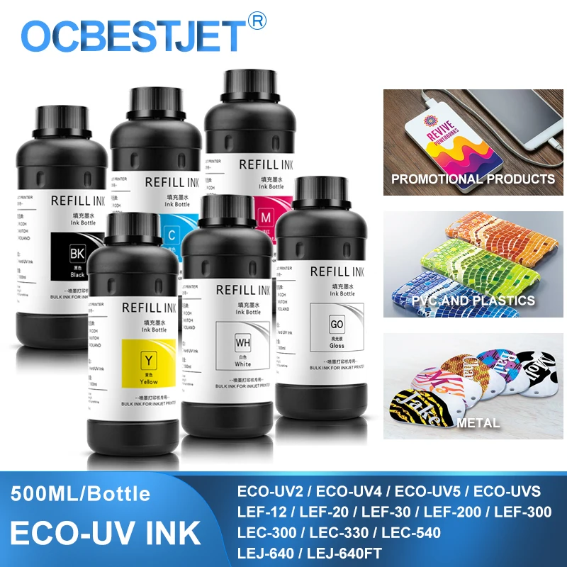 500 мл/комплект, светодиодные УФ-чернила для фотографий Roland