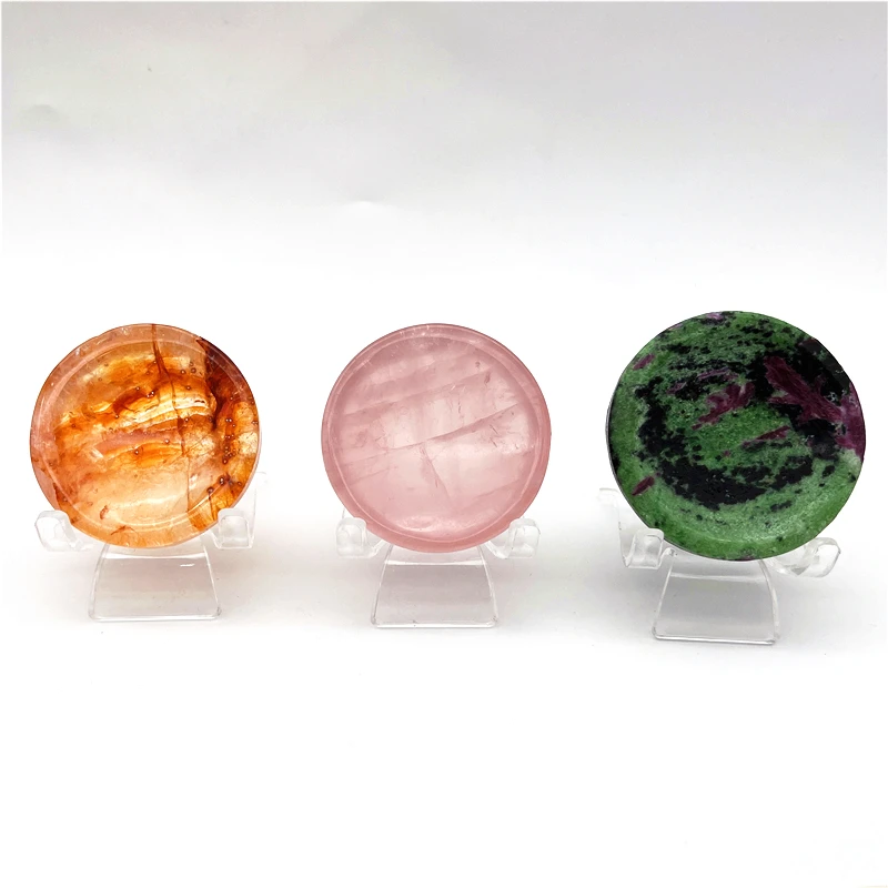 

Прямая поставка, 1 шт., натуральный розовый кварц, близость, в фуксите, маленькие кристаллы, круглые чаши, рейки, гравировка, драгоценные камн...