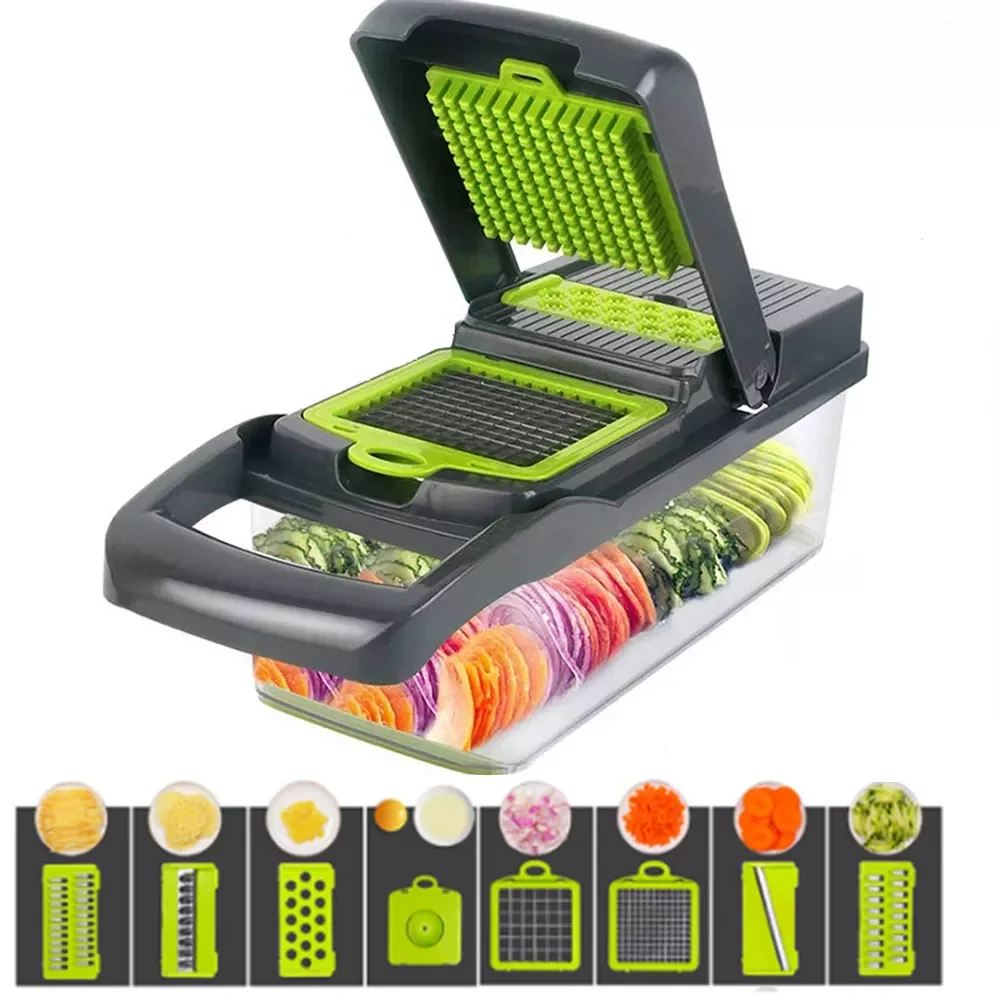 

Кухонный многофункциональный измельчитель кубиков и овощей, искусственный измельчитель, терка, домашние ломтики картофеля, измельчитель д...