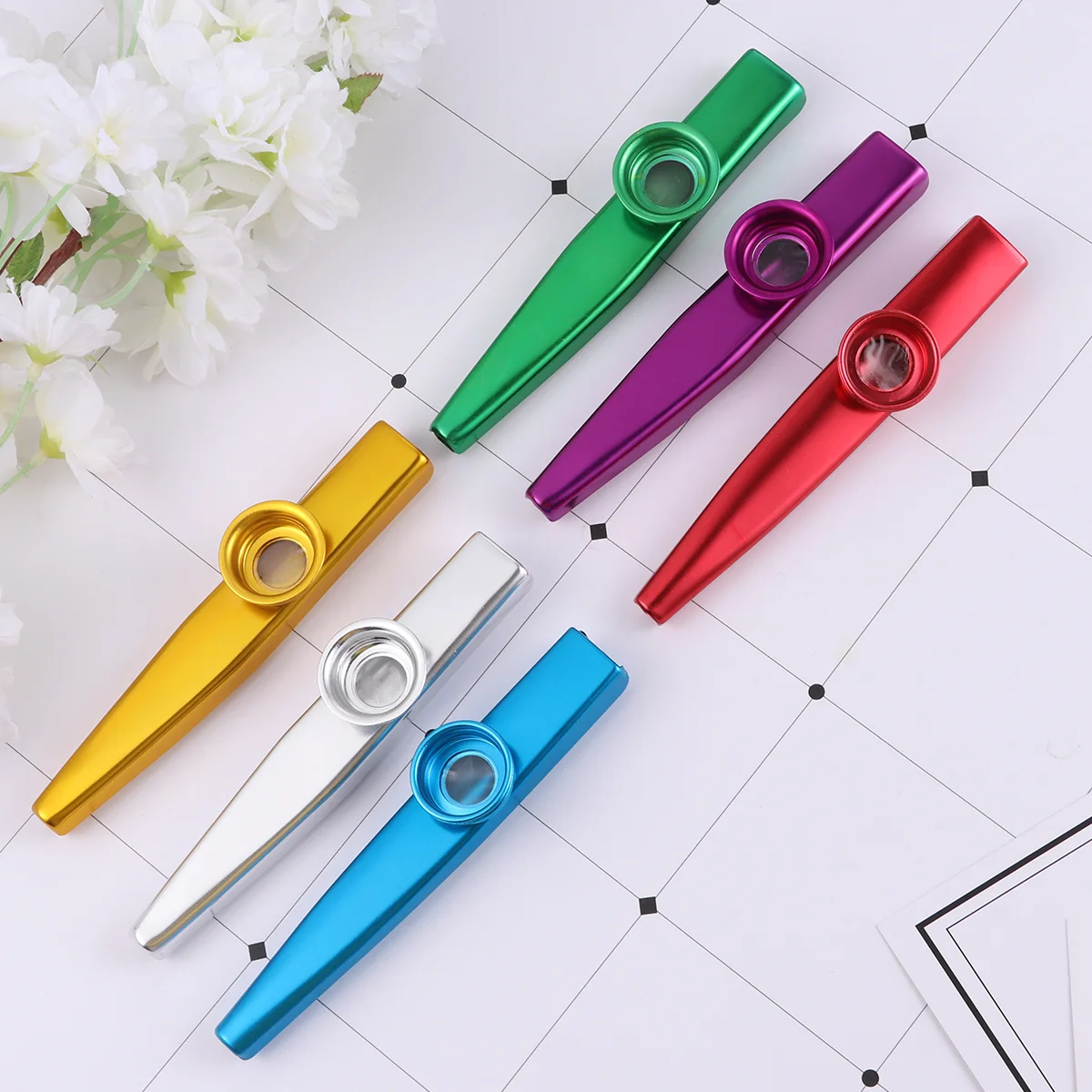 

6pcs Kazoo Bulk Kazoo Kazoos Whistle Kazoos for Adults Metallic Kazoos Musical Kazoo Instruments