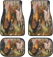 animal chinese style hen rooster and chicks art car mats universal fit car floor mats fashion soft waterproof car carpet frontr