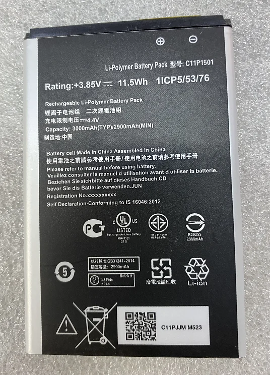 

Аккумулятор для ASUS C11p1501/селфи Ze601kl Ze550kl