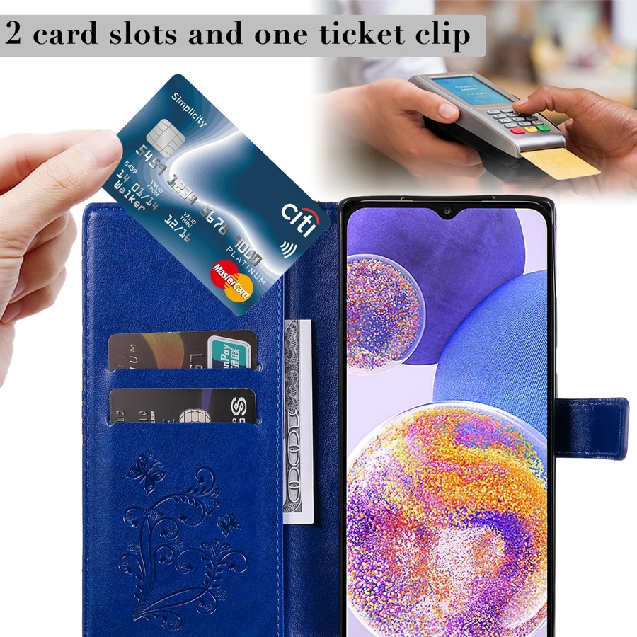 3D Butterfly Wallet Flip Leather Case For Samsung Galaxy A03 A12 A13 A23 A32 A51 A52 A53 A71 A72 A73 S22 Ultra S21 Ultra S20 FE