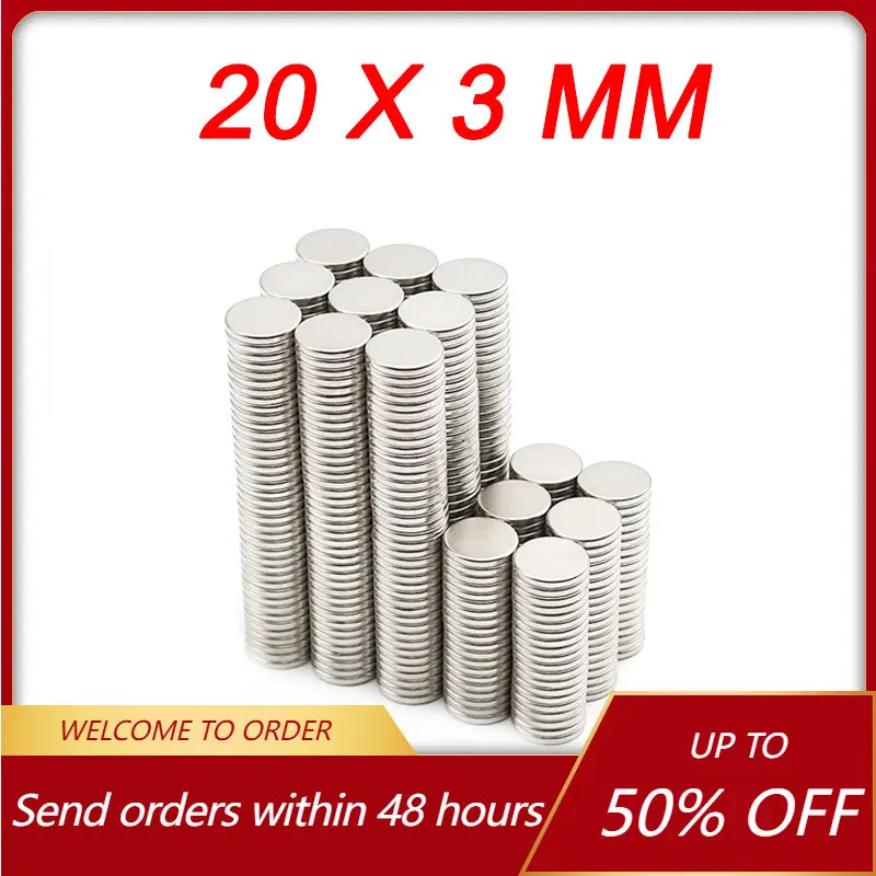 

5/10/15 Pcs 20x3mm Super Strong Magnet Neodymium Magnet Round Rare Earth Magnet N35 Fridge Magnet Permanent Magnetic imanes Disc