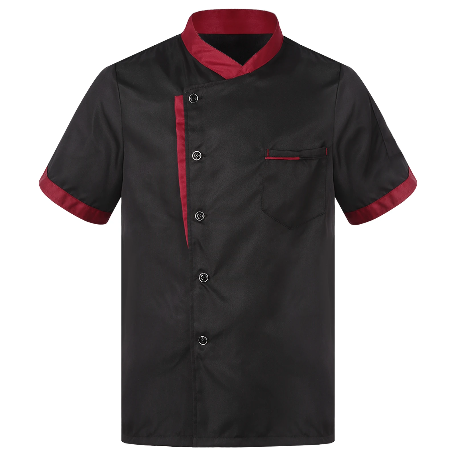 

Unisex Mens Womens Short Sleeve Chef Coat Fashion Button Cook Jacket Shirt Restaurant Hotel Kitchen Uniform Cooking Costumes