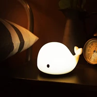 cute whale night light for kids baby night light with 7 led colors changingusb rechargeablebirthday gifts for children