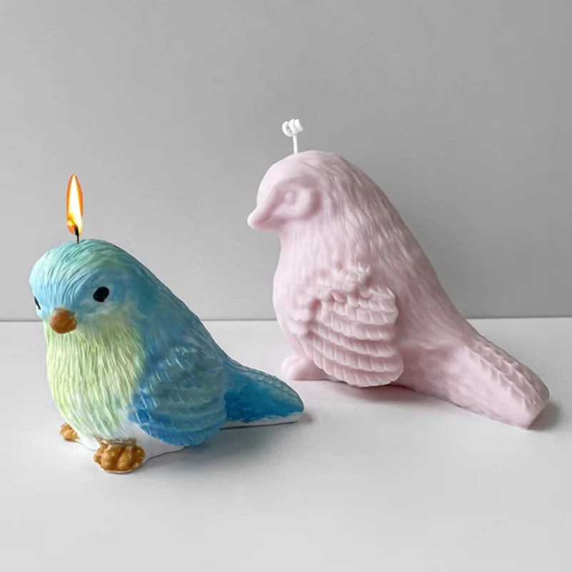 

Силиконовая форма в виде больших птиц для свечей, милый 3d сверкающий инструмент для изготовления мыла из смолы для домашнего декора, ремесла «сделай сам», форма