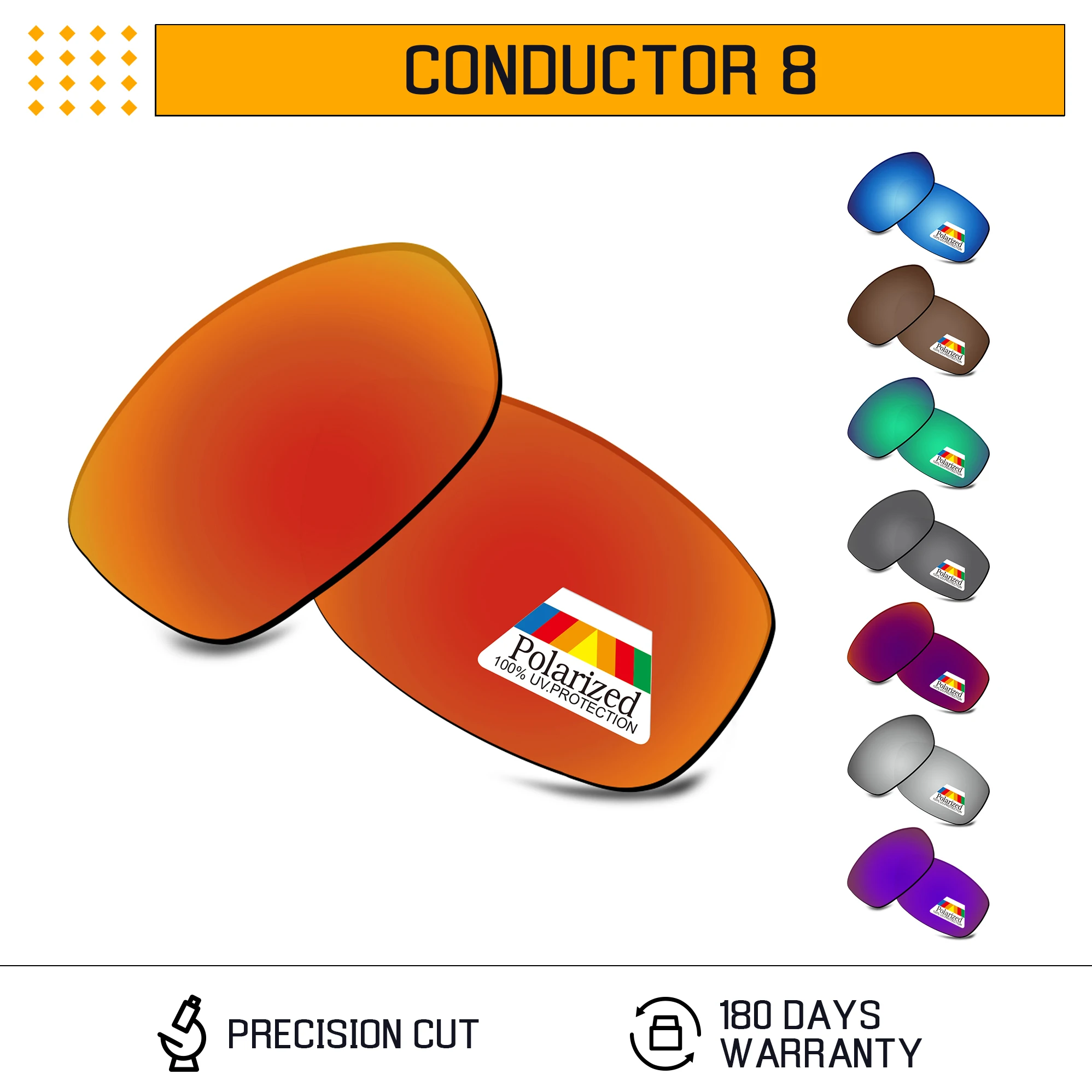Сменные поляризационные линзы Bwake для оправы солнцезащитных очков Oakley Conductor 8 OO4107