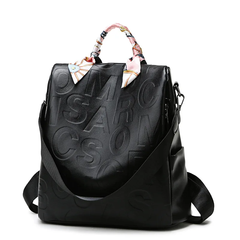 

Fashion Trend Back Backpack Letter Designer Handbag Women'S Leather Bucket Casual Vintage Tote Shoulder Bag For Ladies Travel