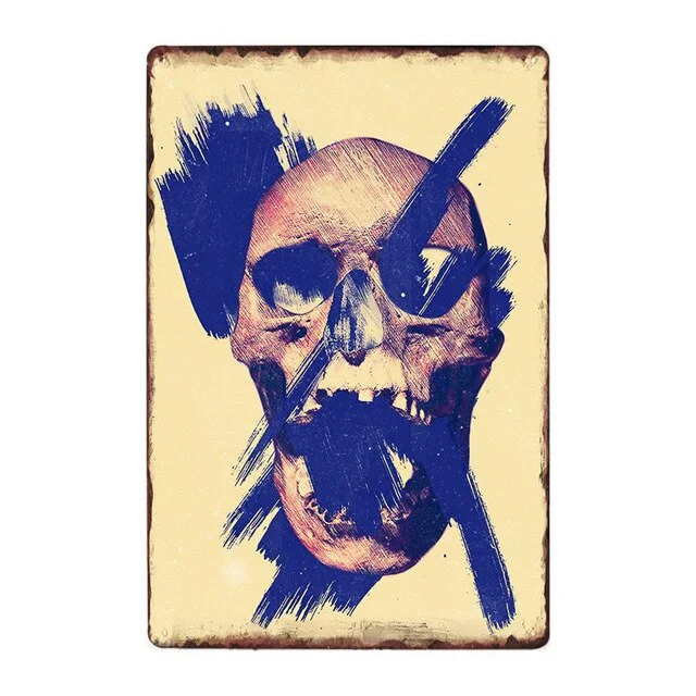 

Mexican Skull Metal Signs Vintage Plaques Poster Retro Wall Plates Bar Decoration Cafe Decorative Home Decor 20x30cm