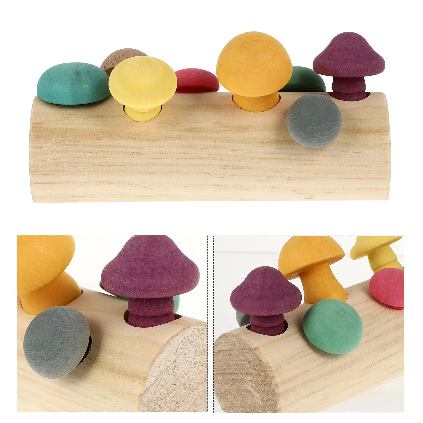 

11 Set of Children Picking Mushroom Early Cognitive Funny Wood