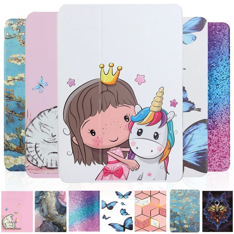 Tablet Funda For Samsung Tab A8 2021 2022 A7 Case Lovely Unicorn Cat Leather Cute Cover For Galaxy Tab S8 S7 S6 Lite 2022 Case