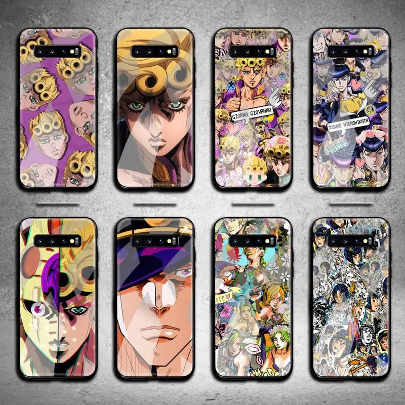 

JoJo's Bizarre Adventure character Phone Case Tempered Glass For Samsung S20 Plus S7 S8 S9 S10 Note 8 9 10 Plus