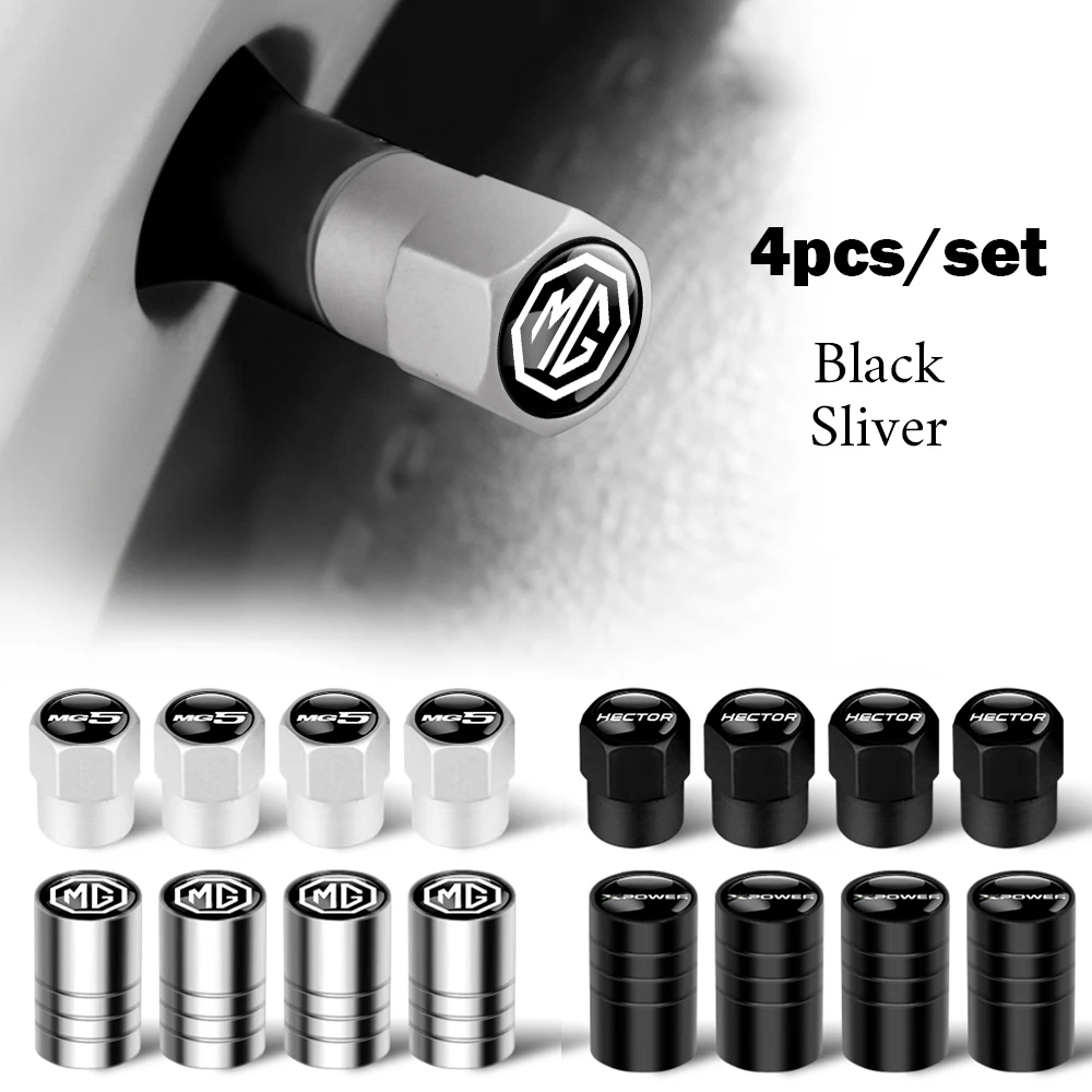 

4PCS Metal Dustproof Caps Car Wheel Tire Valve Stem Covers for MG X-POWER ZS MG3 MG5 MG6 MG7 GT HS HECTOR ZT 3SW TF Orkina 90S