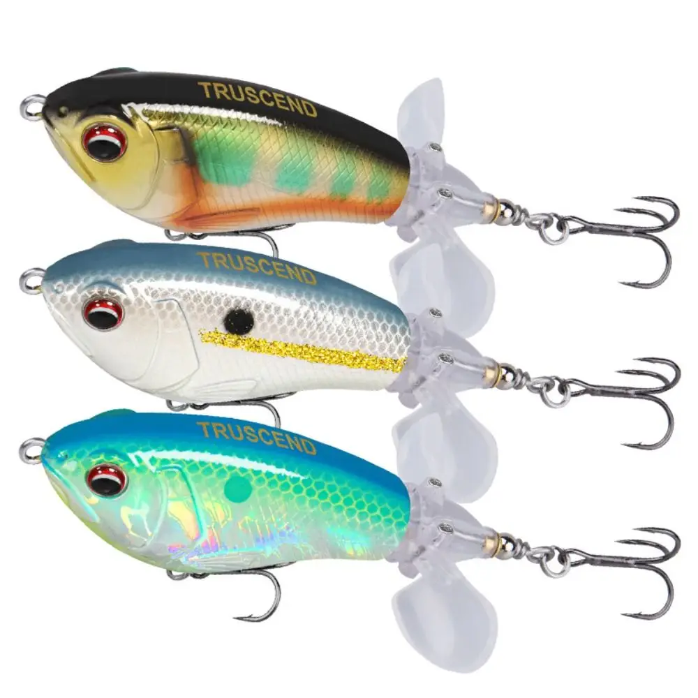 

3pcs Rotating Tail Surface bait Popper Propeller Warbler lure 2023 Hardbait for fishing