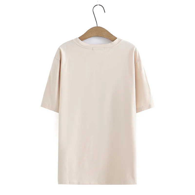 4XL Plus Size T-Shirt Women 2023 Spring Summer Cotton Printed Persimmon Tops Loose Short Sleeve O-Neck Tees Curve Clothes