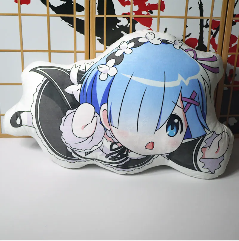 

Re Zero Figure Rem Ram Pillow Re Life In A Different World From Zero Plus Toys Cosplay Filling Doll 75*50cm for Gift