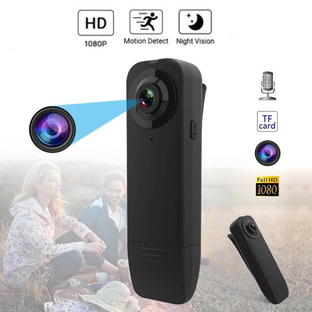 

Мини-камера Full HD 1080P, портативная Спортивная уличная микро-камера DV, видеокамера с датчиком движения, видеорегистратор для умного дома, виде...