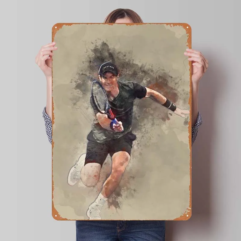 Спортивный плакат с надписью Энди Мюррей Настенный декор для гостиной мужской