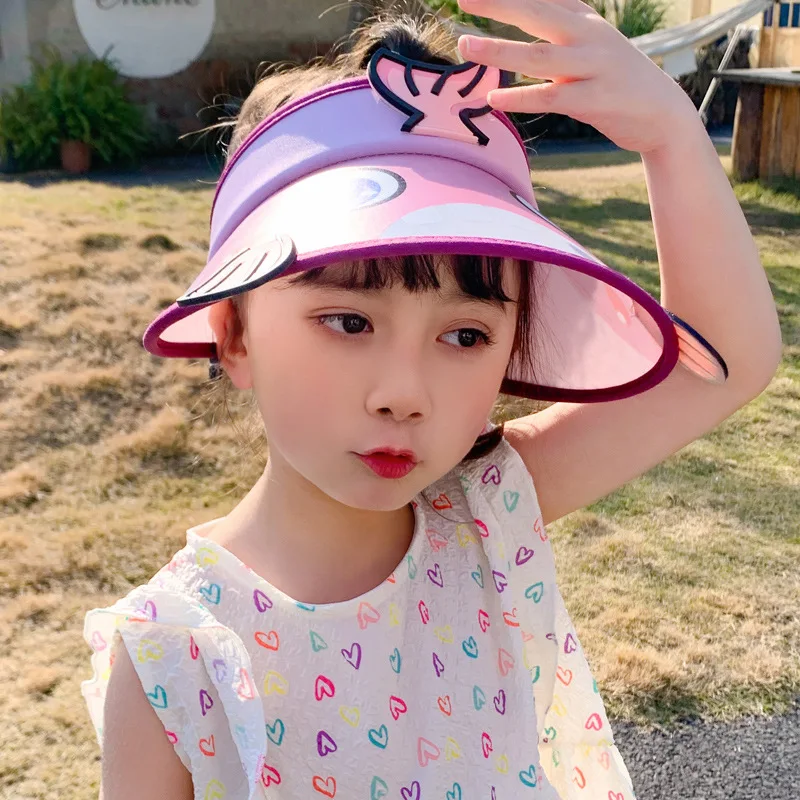 

2023 Korean Style New Children's Hat Cute Big Eyes Baby Sun Protection Sun Hat Outdoor Air Top Hat Tide