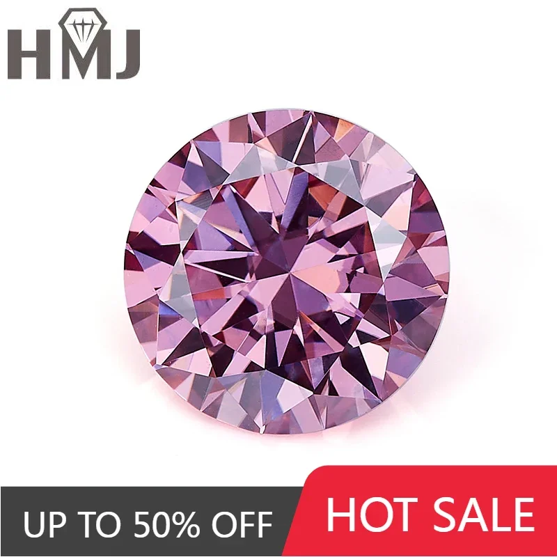 Розовый желтый синий красный цвет круглые муассаниты камни 1 карат 6 5 мм бусины