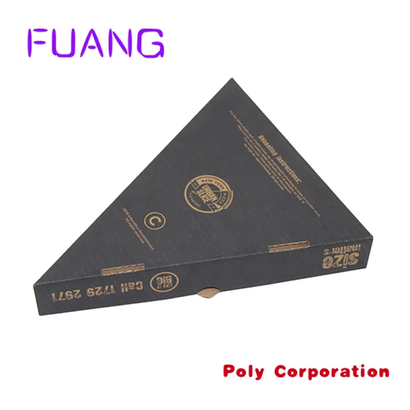 Wholesale Triangle Pizza Box Manufacturers corrugated paper Custom Slice Pizza Packing Delivery Boxes With Logo