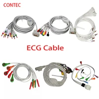 contec ekg cable3 12 10 leads button banana ecg cable for ecg 80a90a ecg 100g300g600g1200g 8000g tlc6000 tlc5000 tlc9803
