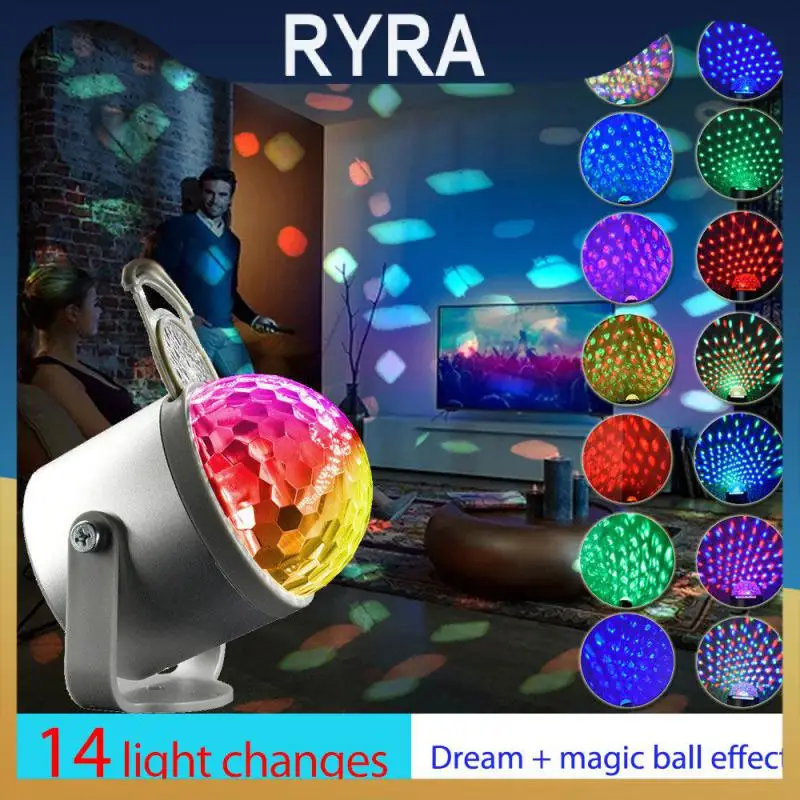 

Colorful Rotating Fantasy Magical DJ Disco Ball Light Family Ktv Car Flashing Projection Light Star Voice Control Party Lighting