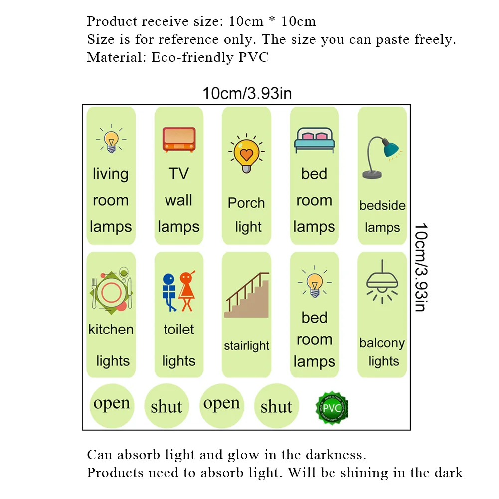 Креативный светильник с логотипом Светящиеся Настенные наклейки для гостиной