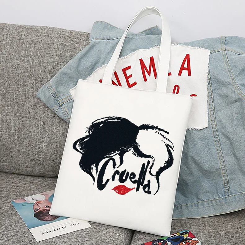 Disney Movie Cruella de Vil складная многоразовая тканевая сумка-шоппер в стиле Харадзюку