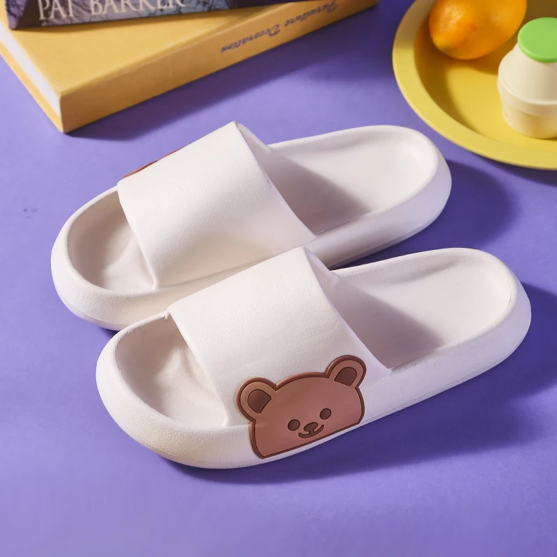 

New Men Women Thick Sole Slippers Indoor Home Comfortable Slippers Graffiti Casual Beach Slides EVA Quality Cartoon Animals Shoe