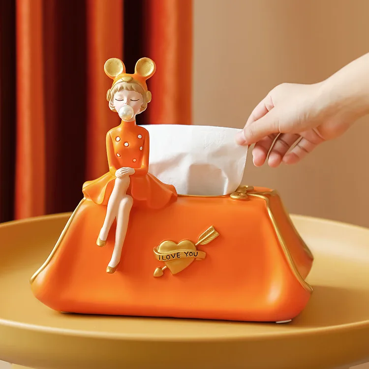 

Bubble Girl Tissue Box Home Living Room Bedroom Coffee Table Decorations