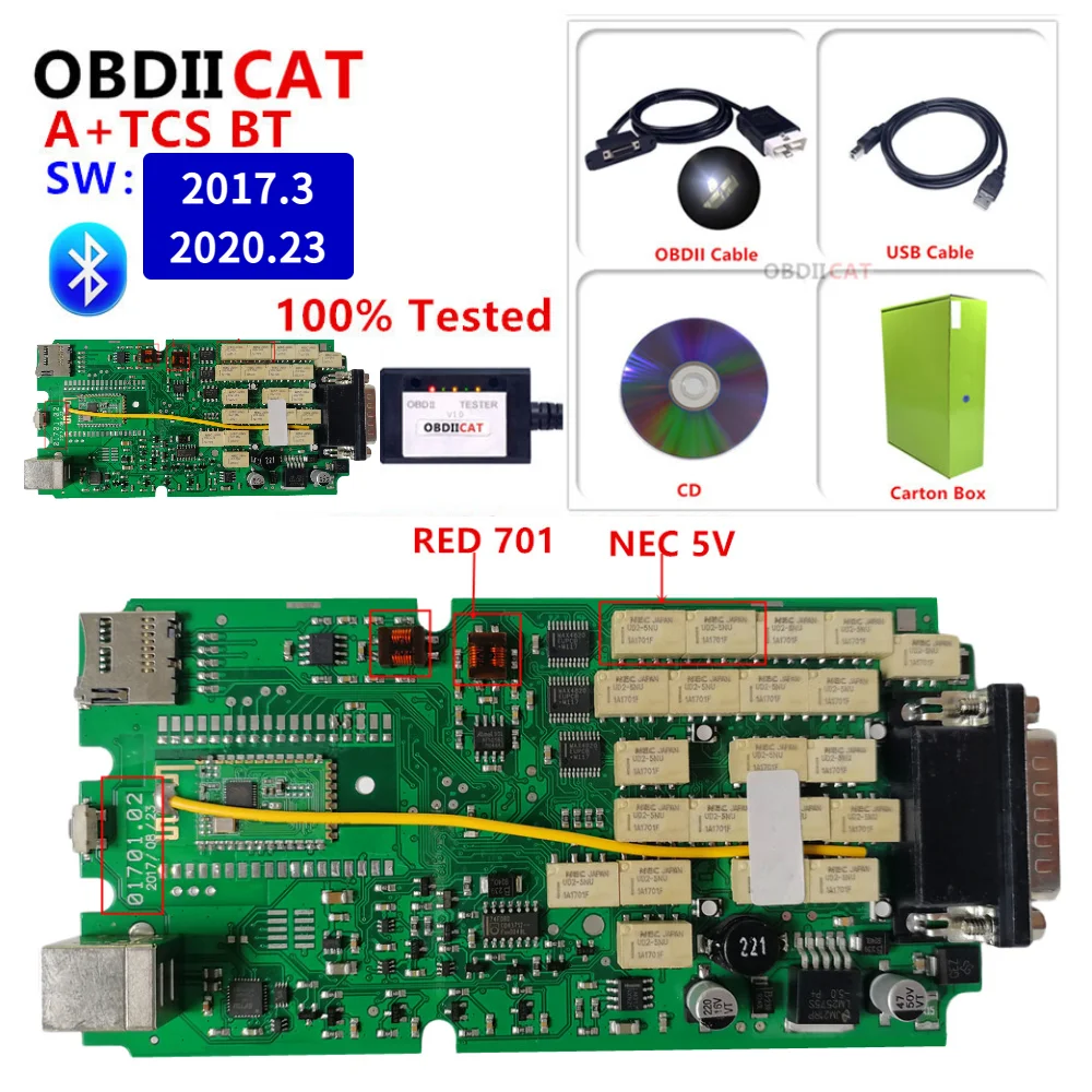 

A+ 2021.11 одноплатные новые реле VCI TCS Pro Multidiag Pro+ Bluetooth V3.0 NEC 9241A DS TCS PRO OBD2 для автомобилей/грузовиков