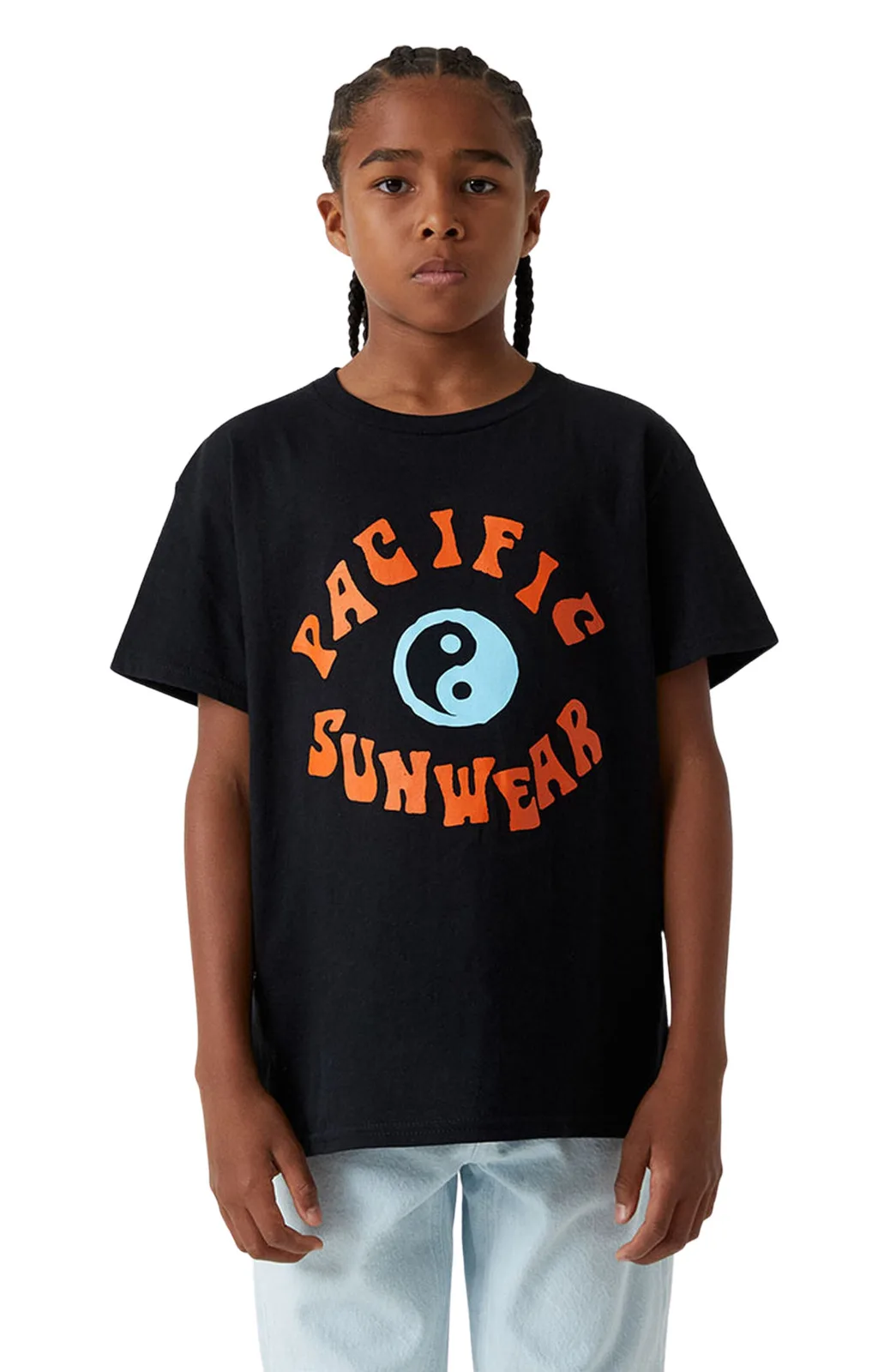 PacSun Детские тихоокеанские солнцезащитные очки с логотипом черная рубашка