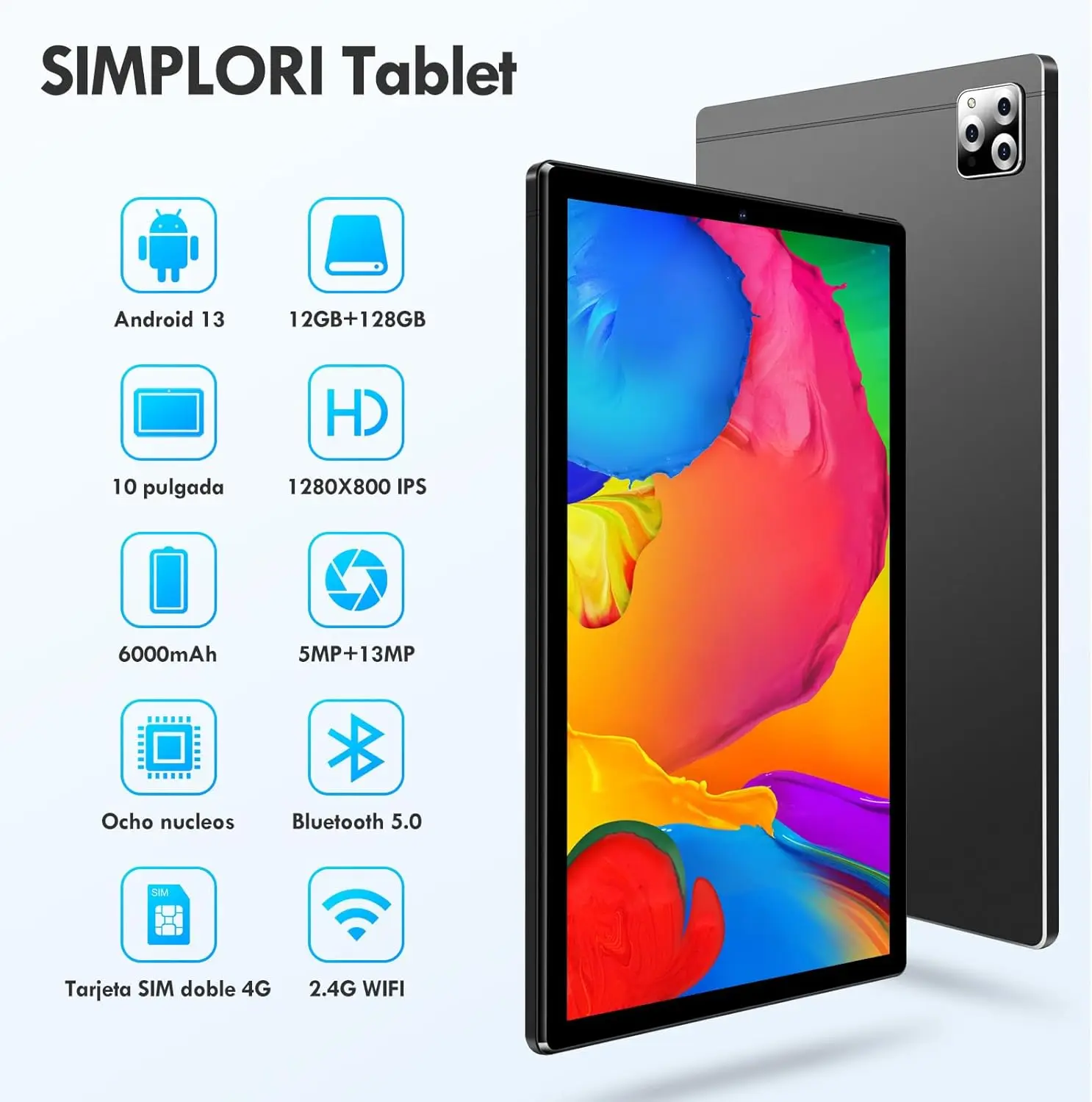 Планшет Original Pad 10 Pro 1 дюйма Android 13 Snapdragon 8gen2 12 Гб + 128 ГБ 10000 мАч