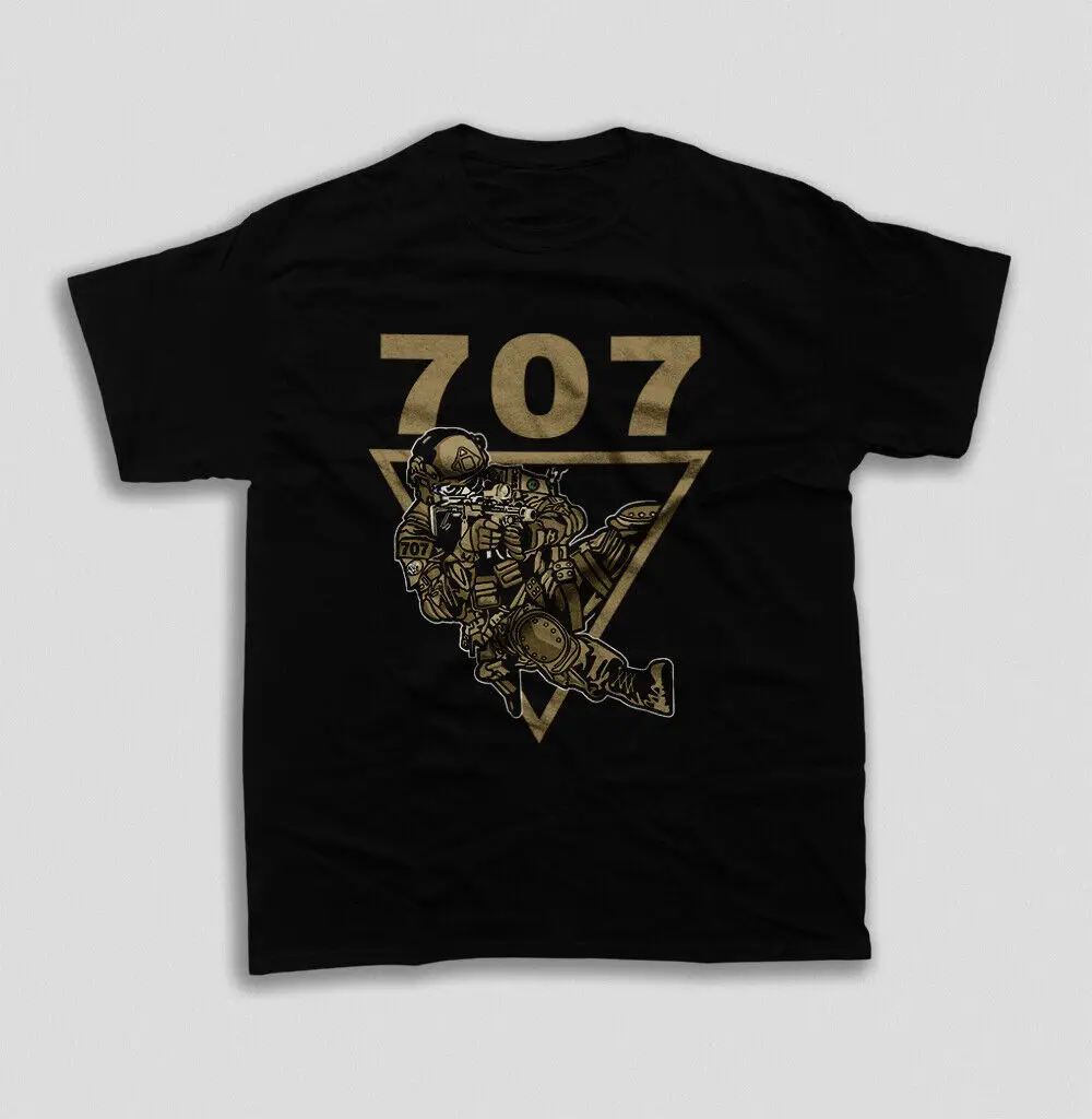 707 Армейская футболка спецназа с коротким рукавом повседневная из 100% хлопка