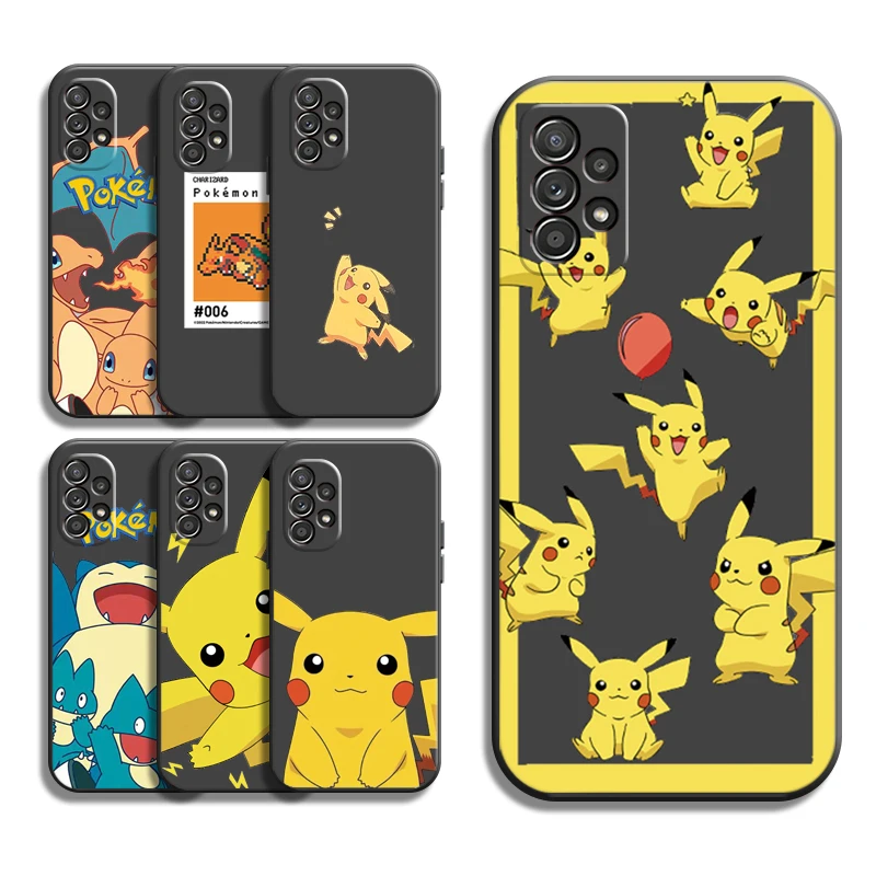 

Pikachu Pokémon Phone Cases For Samsung Galaxy A31 A32 A51 A71 A52 A72 4G 5G A11 A21S A20 A22 4G Carcasa Coque Back Cover