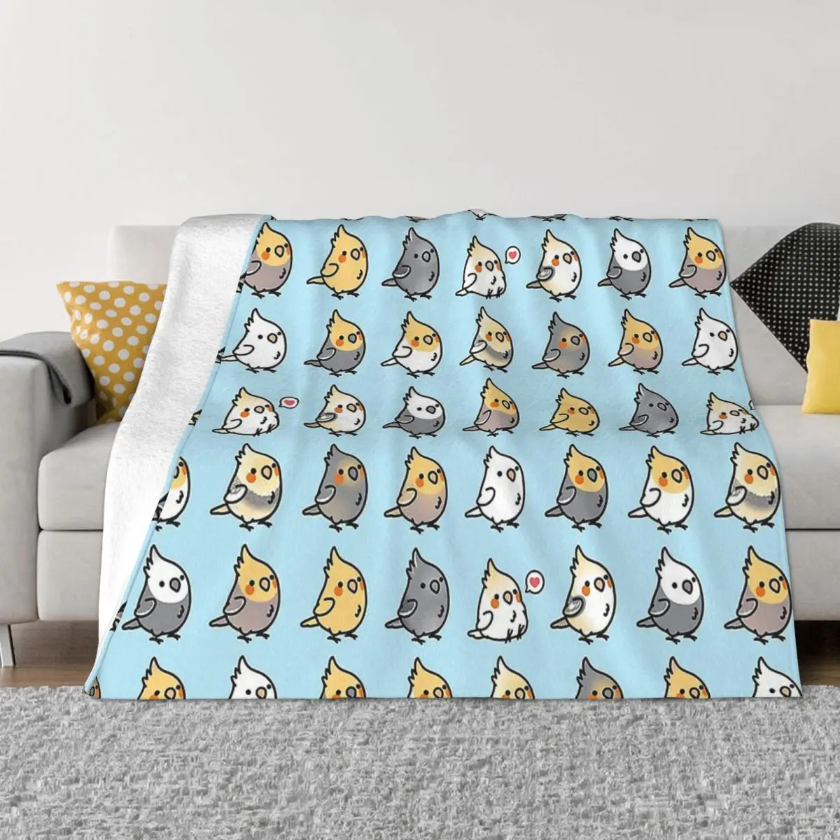 

Parrot Bird Blankets Coral Fleece Plush Decoration Bedroom Bedding Couch Bedspread
